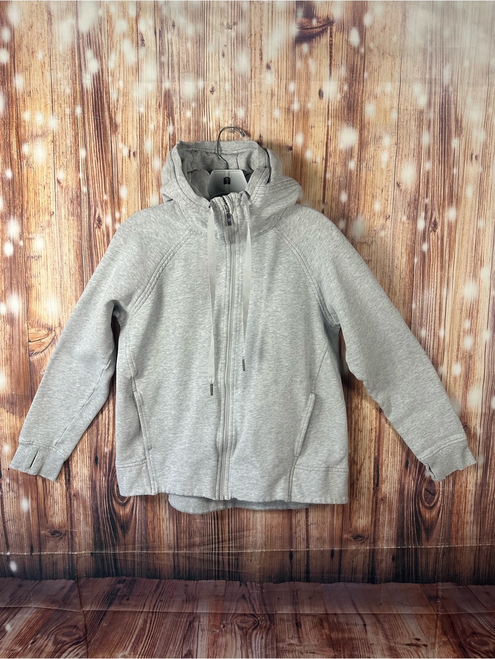 Lululemon Athletica Women’s Light Gray Hooded Zip Jacket Size 10